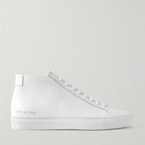 Common Projects White Leather High-Top Sneakers